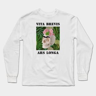 Frida Kahlo Skull and Flowers Long Sleeve T-Shirt